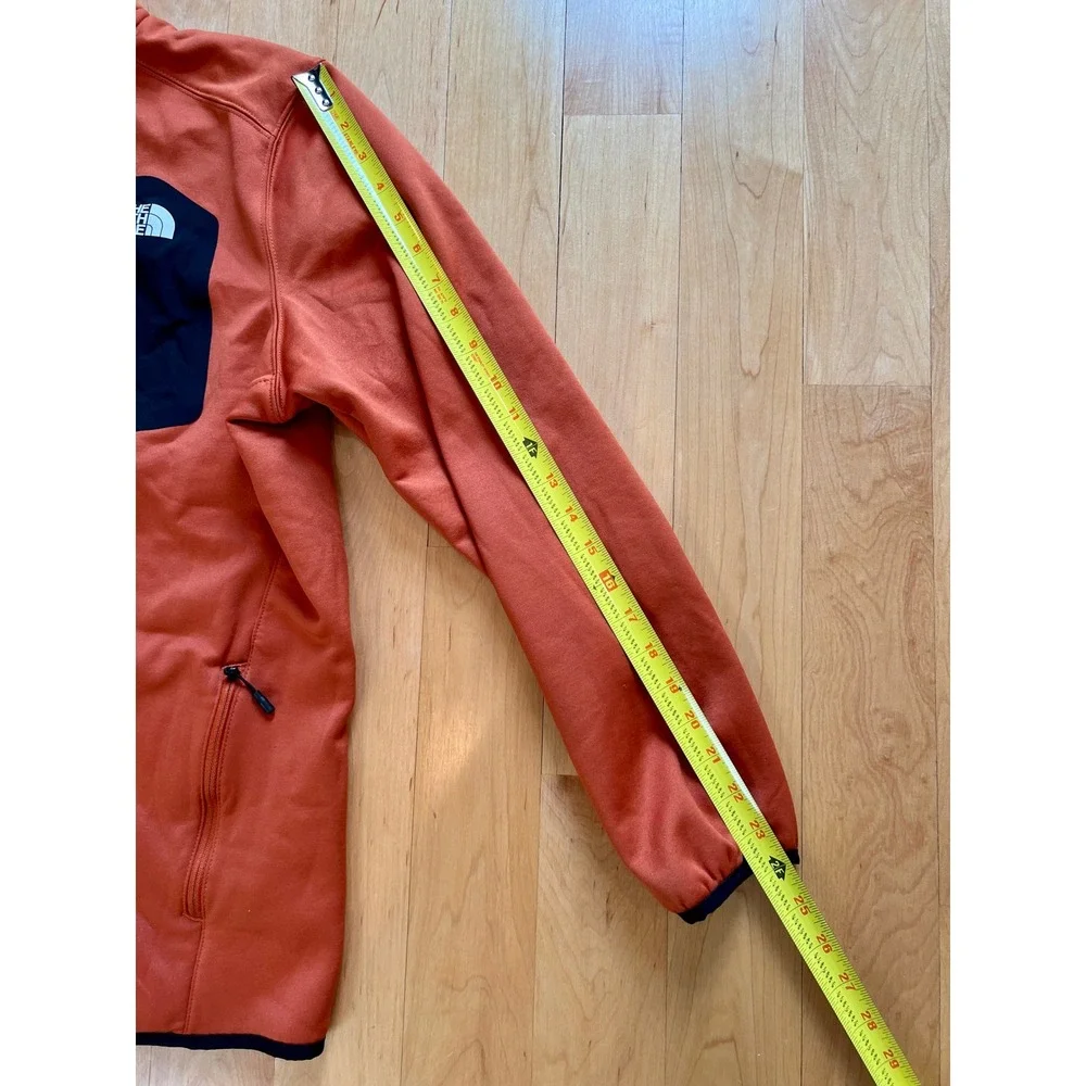 The North Face Men's L Crest Full Zip Fleece Jacket Burnt Orange Cozy Outdoors